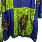 Blue & Green Ankara/African Print Women Cocktail Flare Out Short Dress/ Blouse ￼ - Image 5