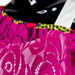 Pink Mesh Women Shirt/ Blouse w/ Ankara Print - Image 6