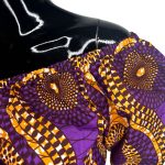 Purple & Orange Women African Print Halter Top Blouse - Image 5