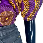 Purple & Orange Women African Print Halter Top Blouse - Image 6