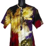 Multicolor Nigerian Senator Style Men, Two Piece, Top & Pants - Image 3