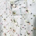 (Small) Light Green Mid East Fully Embroidered Men Long Shirt/Top - Image 6
