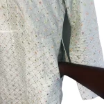 (Small) Light Green Mid East Fully Embroidered Men Long Shirt/Top - Image 9