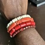 ￼ 4 Traditional Unisex African Artificial Different Colors Coral Bead Bracelet - Image 3