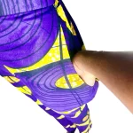 Purple & Yellow High Waist Women African Print Pants ￼ - Image 4