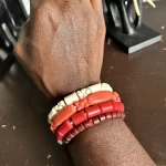 ￼ 4 Traditional Unisex African Artificial Different Colors Coral Bead Bracelet