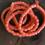 ￼ 5 Traditional Unisex African Nigerian Artificial Orange Coral Bead Bracelet  All of Africa (380) - Image 3