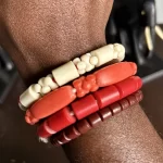 ￼ 4 Traditional Unisex African Artificial Different Colors Coral Bead Bracelet - Image 2
