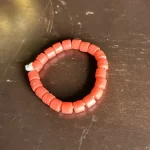 ￼ 2 Traditional Kids African Nigerian Artificial Orange Coral Bead Bracelet - Image 2