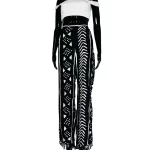 (2XL) African Mud Cloth Black & Ivory Women Pants - Image 3