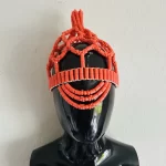 ￼ Traditional Women African Nigerian Artificial Orange Coral Beads Crown - Image 3