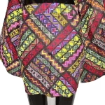 2 Piece African Print Women Multicolor Bell Sleeve Crop Top Blouse & Short Skirt - Image 5
