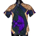 African Print, Purple And Brown Unisex Color Shirt