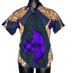 African Print, Purple And Brown Unisex Color Shirt - Image 2