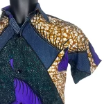 African Print, Purple And Brown Unisex Color Shirt - Image 3