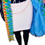 Ghana Print Africa Multicolor Short Sleeve Blazer/ Blouse - Image 6