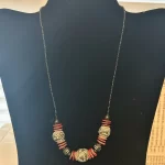 African Nigerian Black & Maroon Women Necklace
