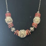 African Nigerian Black & Maroon Women Necklace - Image 4