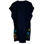 Flower African Print Men Blue Agbada Kaftan Shirt - Image 6