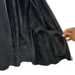 Vintage 100% Leather Black Jacket w/ Fur Interior & Collar - Image 4