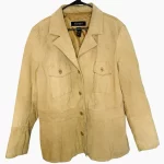 Light Brown Women 100% Leather Vintage Jacket - Image 2