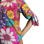Ankara African Print, Colorful Women Two Sides Dress - Image 5