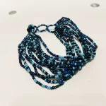 Blue Beaded Women African Tanzanian Bracelet - Image 4