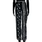 (2XL) African Mud Cloth Black & Ivory Women Pants - Image 4