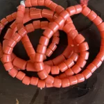 ￼ 5 Traditional Unisex African Nigerian Artificial Orange Coral Bead Bracelet  All of Africa (380) - Image 2