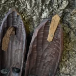 2 Pair African Wooden Dark Brown Mask Decoration - Image 4