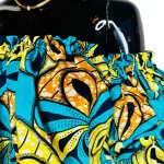 Turquoise & Multicolor Print Off The Shoulder Loose Fits Blouse ￼ - Image 5