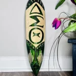 African Wooden Green & Beige Greek Life Home Decor - Image 2