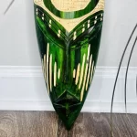 African Wooden Green & Beige Greek Life Home Decor - Image 3