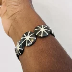 All Black & Ivory Handmade Kenyan Bead African Bracelet - Image 3