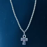 Marble Magnet Galaxy Black Women African Ankh Pendant Necklace