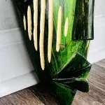African Wooden Green & Beige Greek Life Home Decor - Image 6