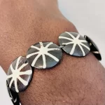 All Black & Ivory Handmade Kenyan Bead African Bracelet - Image 4