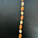 Tribal Design Women Pearl & Wood Ivory, Black, & Brown Beaded Necklace - Image 3
