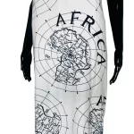 (One Size) Africa Continent Ivory Women Long Loose Fit Sleeveless Dress - Image 3