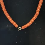 Traditional Women African Nigerian Artificial Orange Bead Short Necklace - Image 4