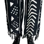 (2XL) African Mud Cloth Black & Ivory Women Pants - Image 5