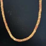 Mid Length Hanging Brown Wooden Beaded Necklace ￼ - Image 3