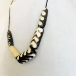 African Kenyan Brown, Black, Beige Beaded Unisex Necklace - Image 3
