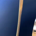 Vintage Women Flat Gold Long Necklace - Image 3
