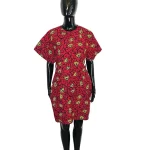 Red & Yellow African Prints Women Butterfly Sleeve Dress - Image 2