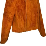 2000s Vintage Orange Women 100% Leather Jacket - Image 6