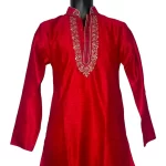 (Medium) Middle Eastern Style Men Red Traditional Long Top / Shirt - Image 2