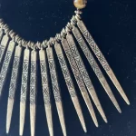 Bronze & Lights, Teal Women Native Ethnic Beaded Necklace - Image 5