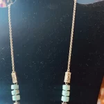 Bronze & Lights, Teal Women Native Ethnic Beaded Necklace - Image 6
