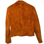 2000s Vintage Orange Women 100% Leather Jacket - Image 7